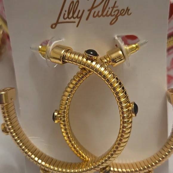 Lilly Pulitzer Unforgettable Hoop Earrings - Picture 7 of 9